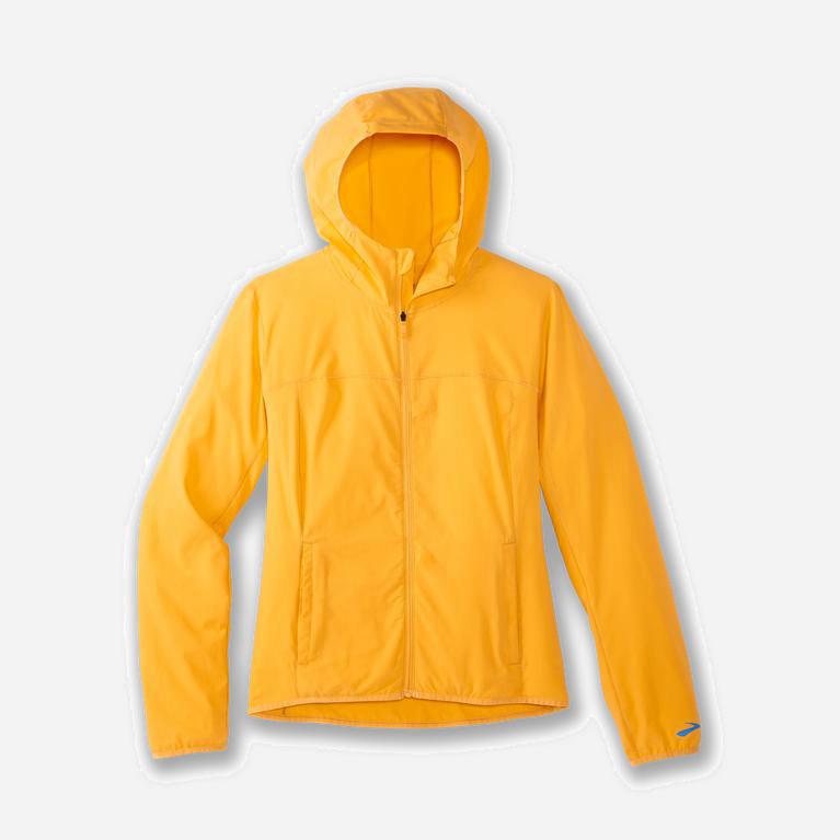 Brooks Women's Canopy Running Jackets Singapore - Saffron/Orange (09741-JCFW)